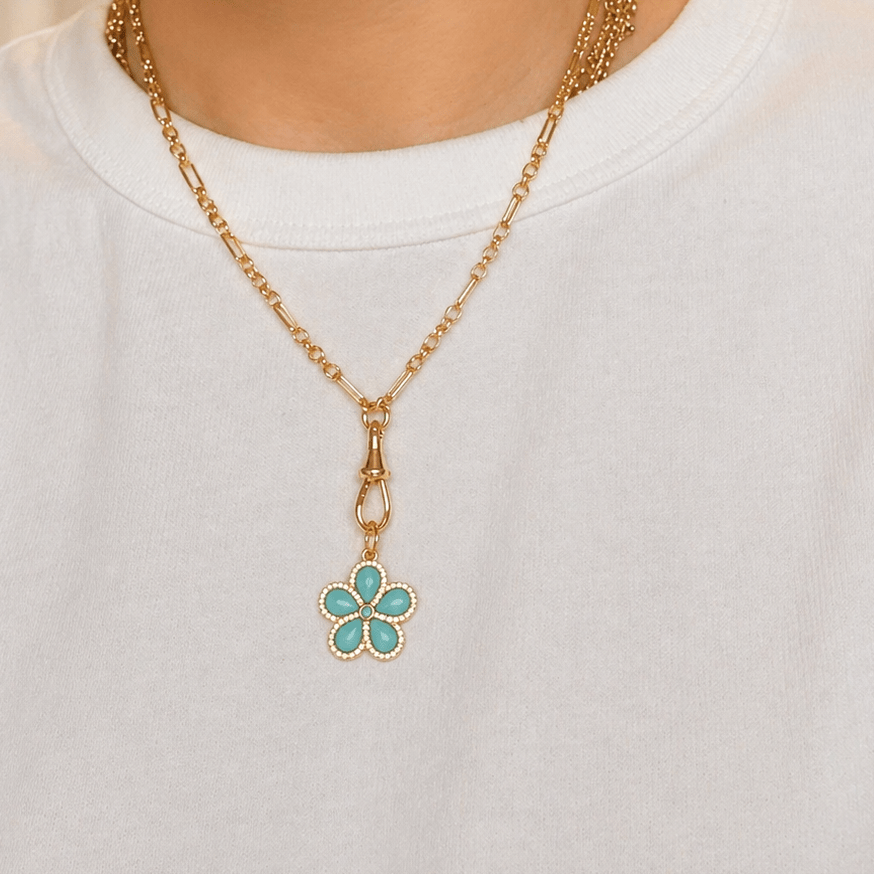 Flower Charm - Turquoise
