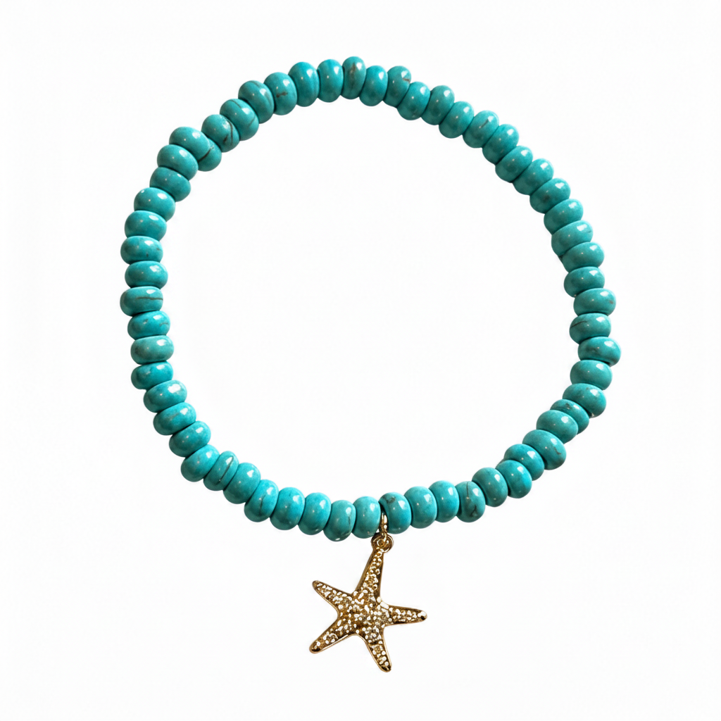 Coastal Turquoise Starfish Bracelet
