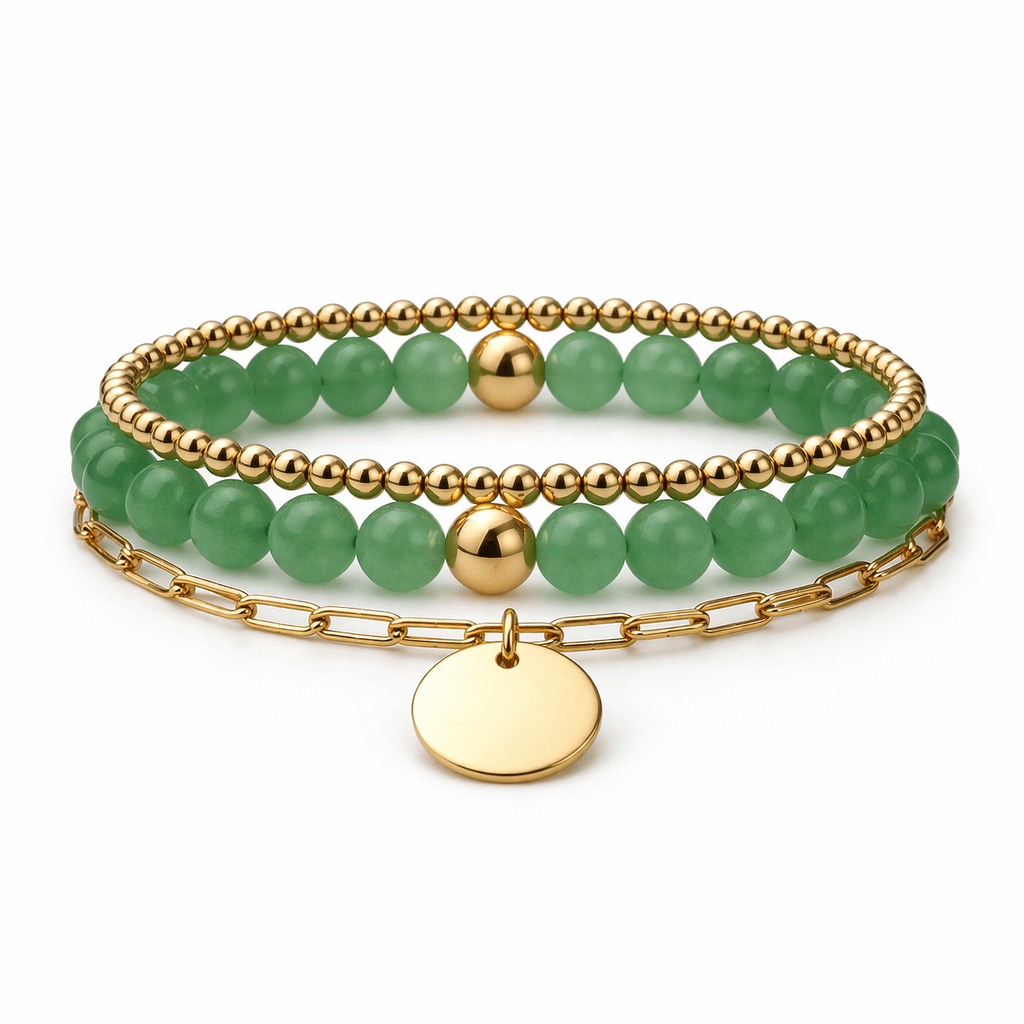 Personalized Green Bracelet Set Bundle & Save