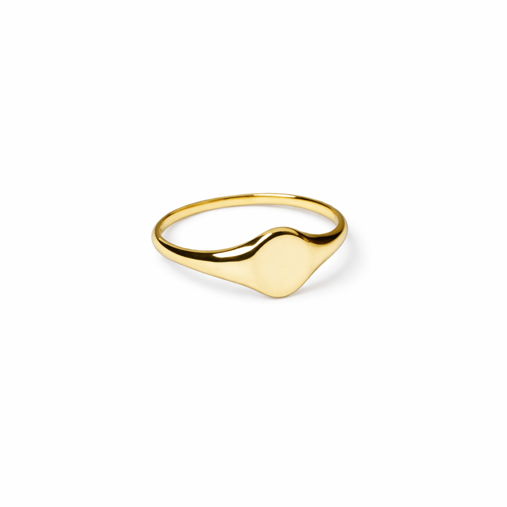 Solid Gold Lenny Signet Ring