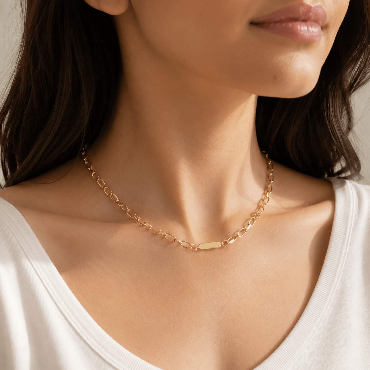 Personalized Paperclip Chain Necklace