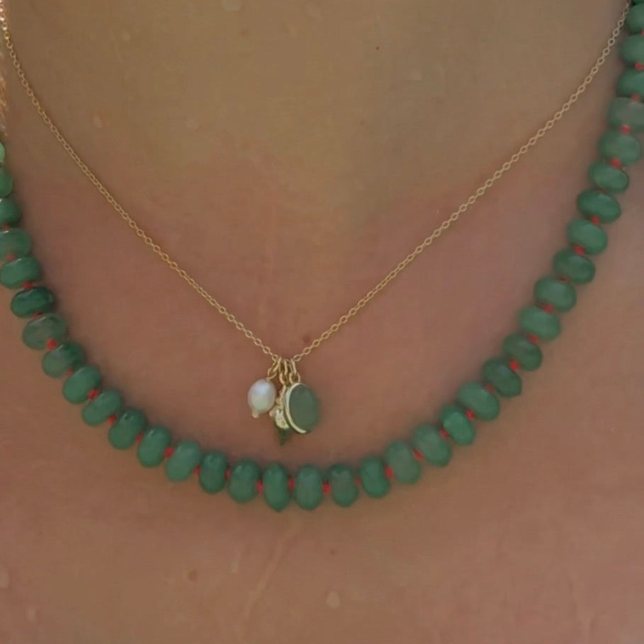 Green Miranda Beaded Necklace