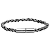 Chunky Dark Grey Guitar String Bracelet