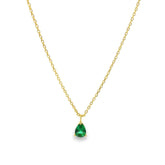 Pear Shape Emerald Drop Choker