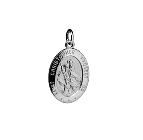 St. Christopher Protection Oval Charm