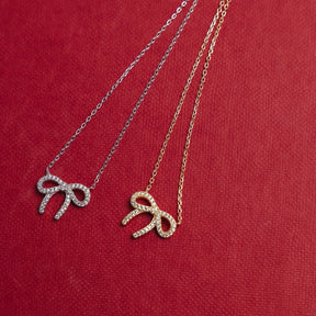 Sparkly Bow Necklace