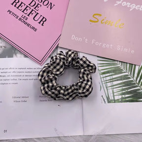 Gingham scrunchies