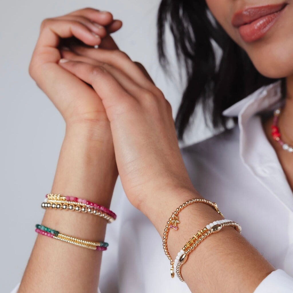 Colourful Bracelet with Rondel Links