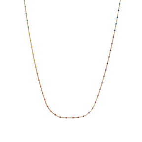 Rainbow Enamel Bead Necklace