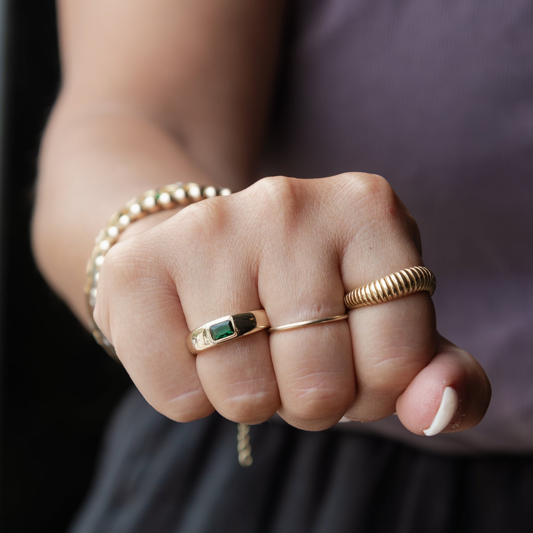 Emerald Dome Ring