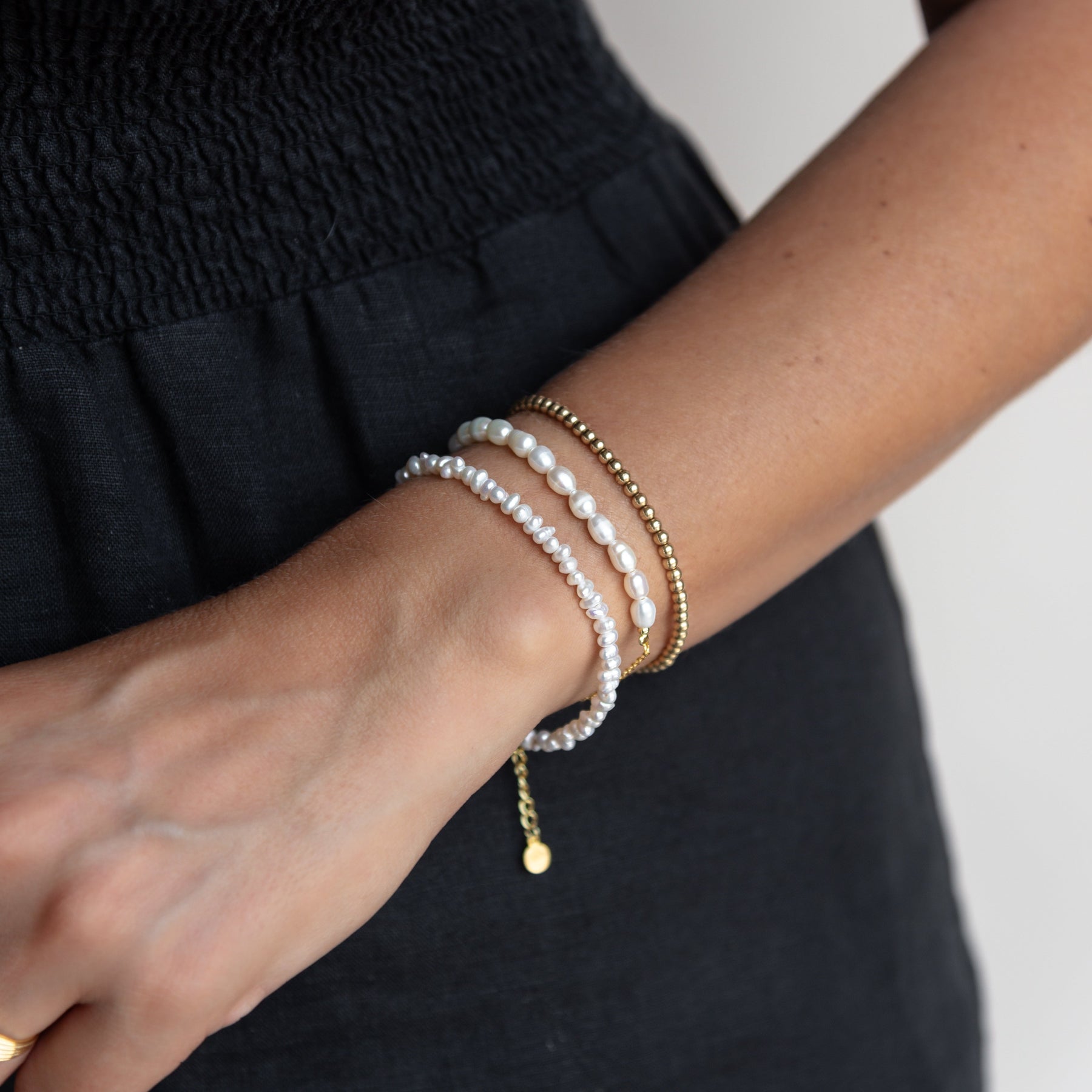 Dainty Pearl Chain Bracelet