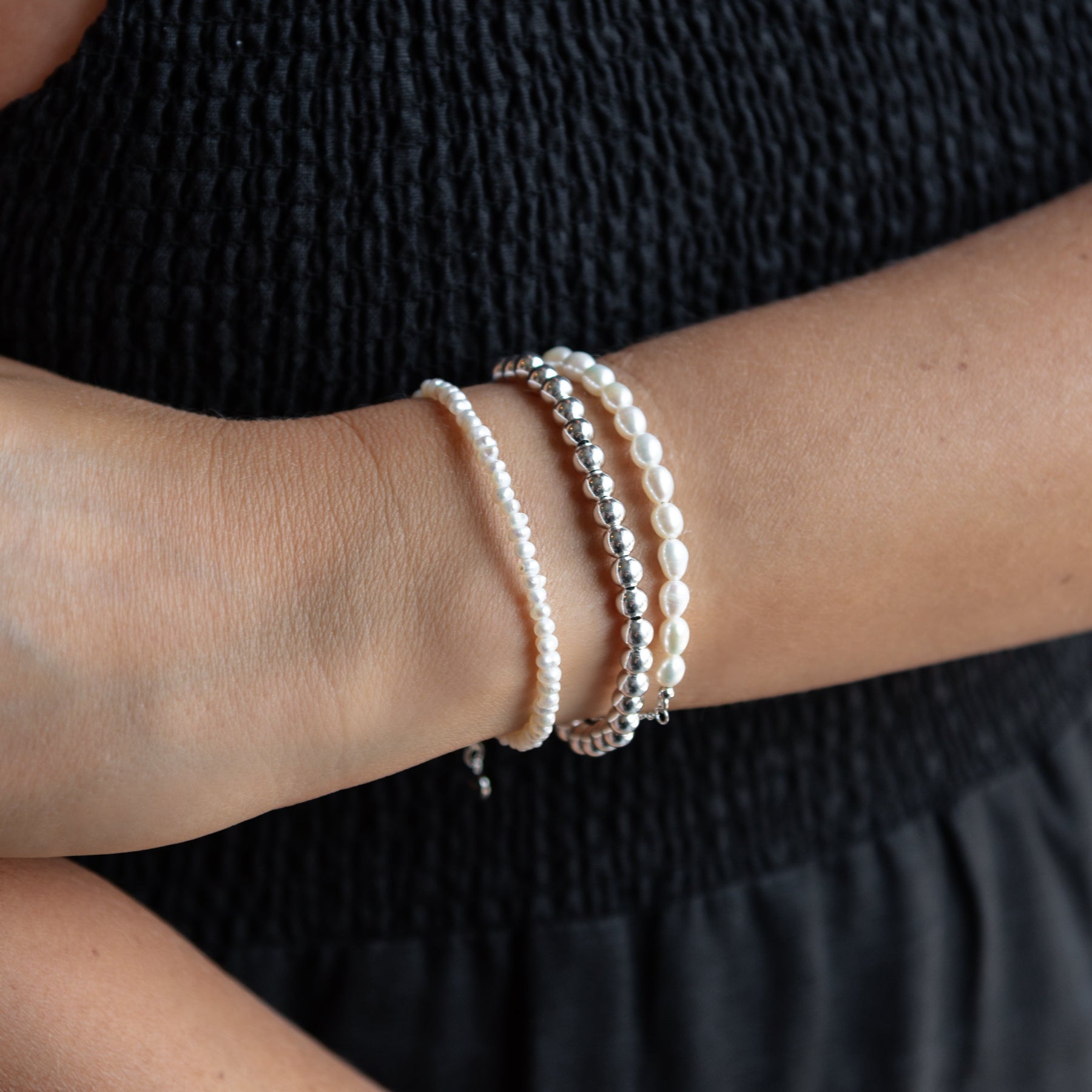 Dainty Pearl Chain Bracelet