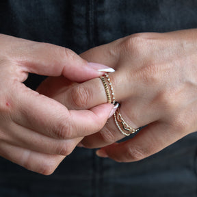 14K Gold Fluted Ring