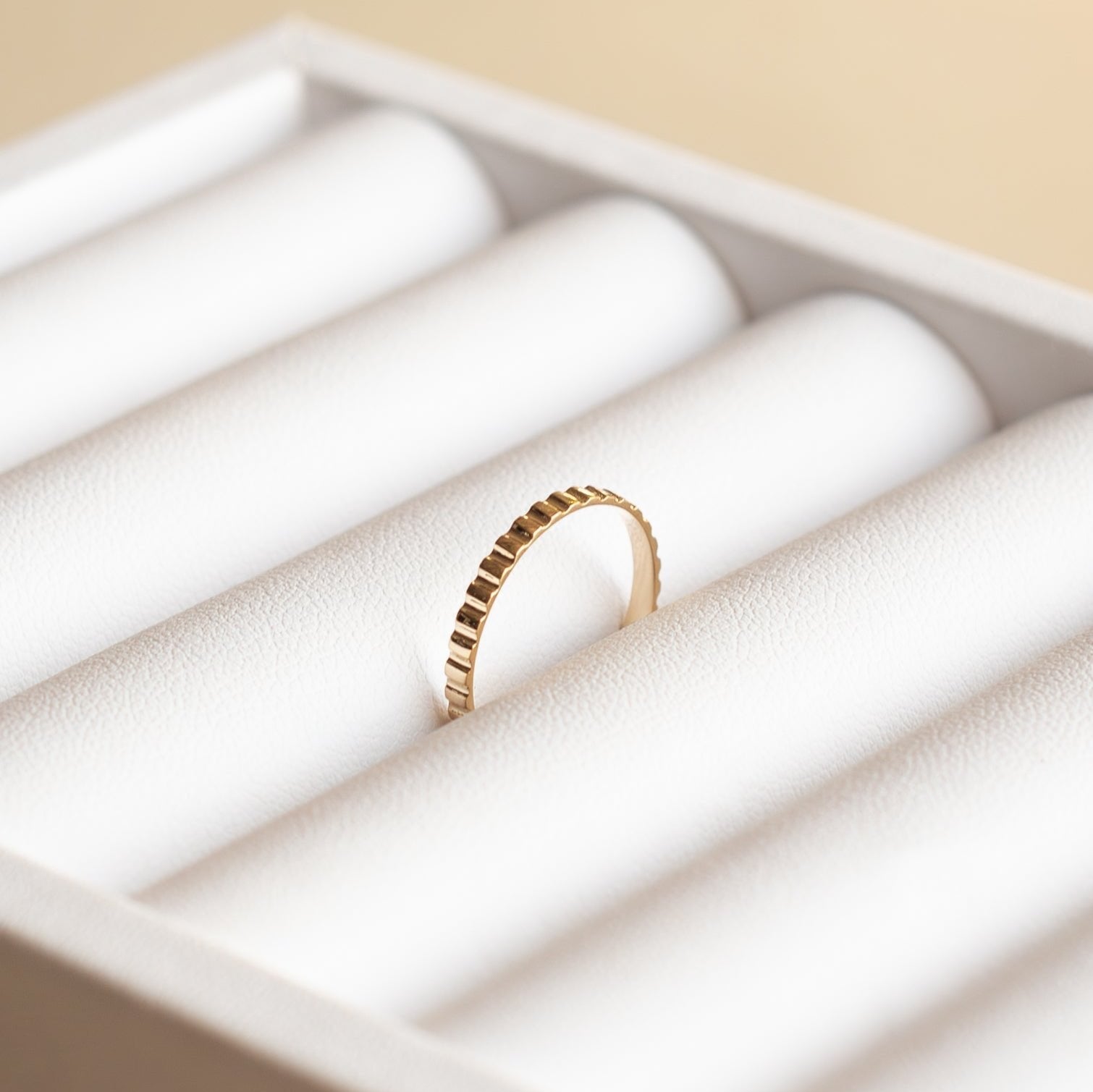 14K Gold Fluted Ring