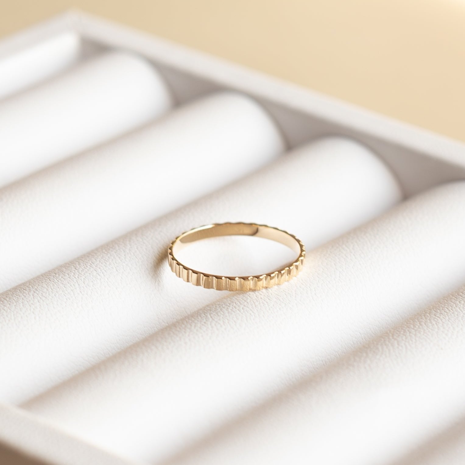 14K Gold Fluted Ring