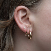 14K Gold Opal Single Stud Earring