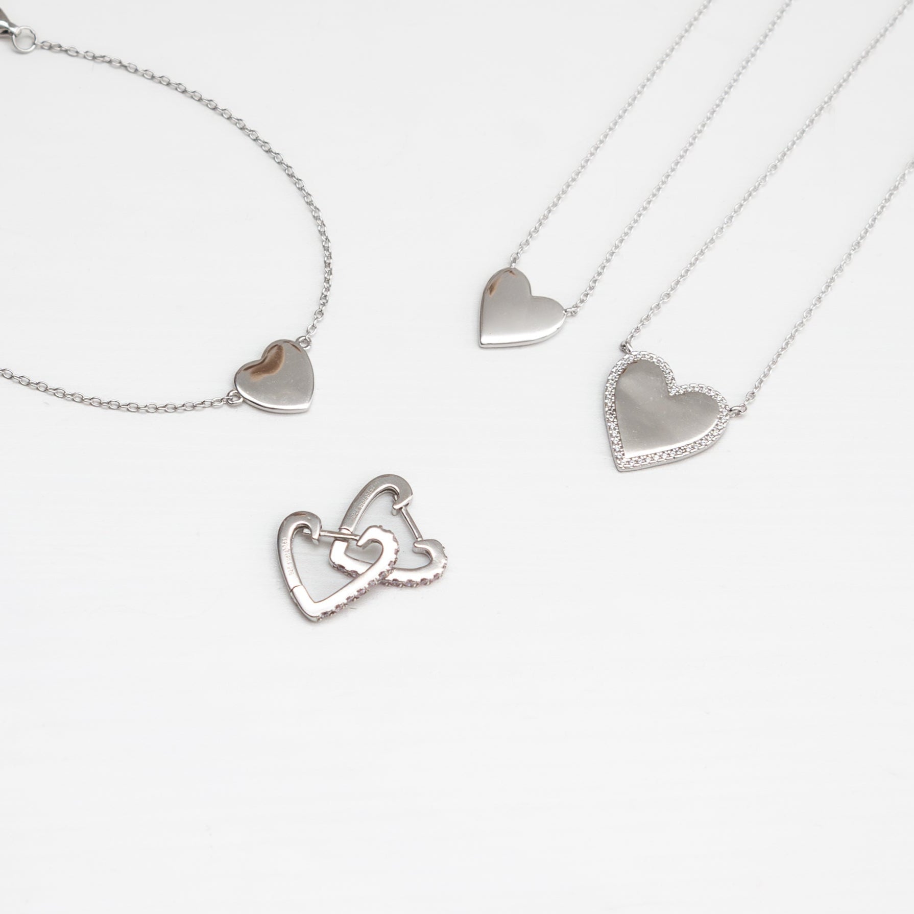 Ava Pavé Heart Necklace