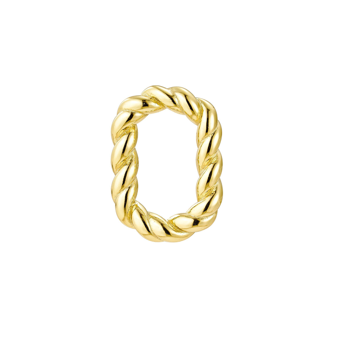 Braided Single Hoop Charm
