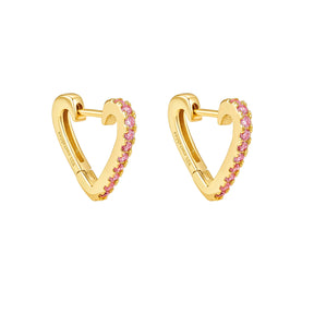 Pink Heart Hoops