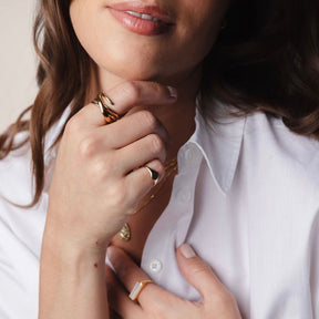 14k Gold Lenny Signet Ring