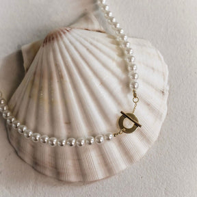 Pearl Necklace with Toggle Clasp