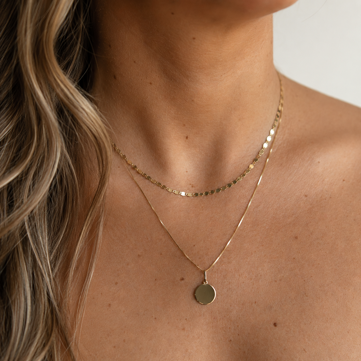 10K Gold Engravable Small Round Charm