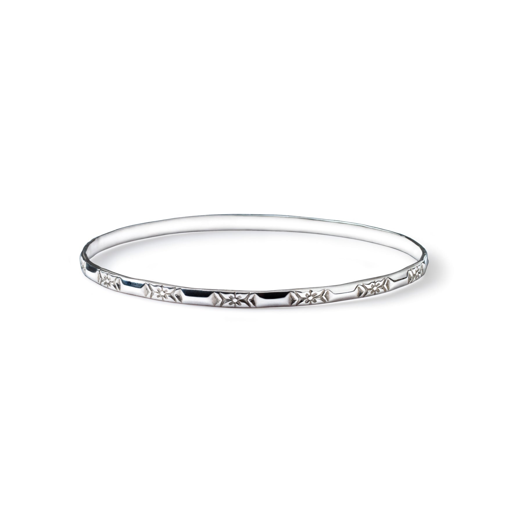 Flower Embossed Bangle