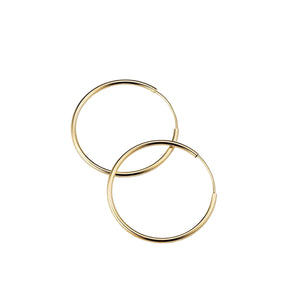 10K Yellow Gold Tube Sleeper Earrings