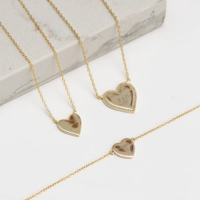 Ava Pavé Heart Necklace