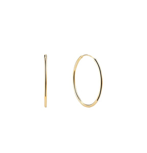 10K Yellow Gold Tube Sleeper Earrings