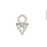 Sparkly Triangle Cut Hoop Charm