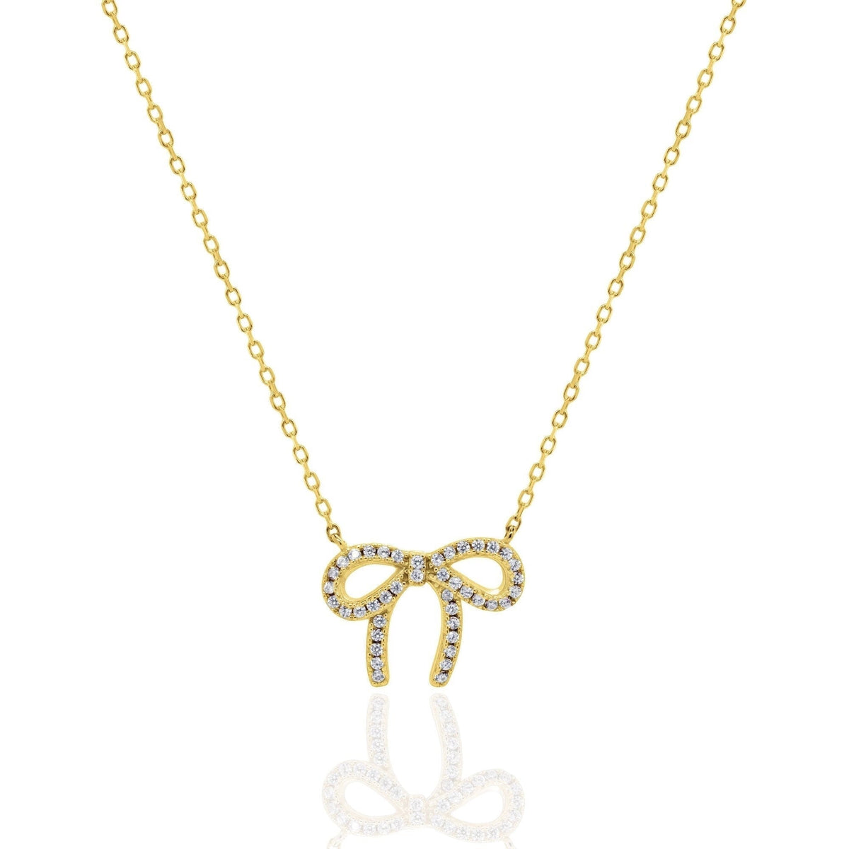 Sparkly Bow Necklace