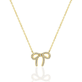 Sparkly Bow Necklace