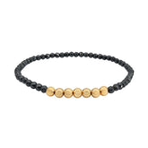 Shiny Hematite Beaded Ball Bracelet