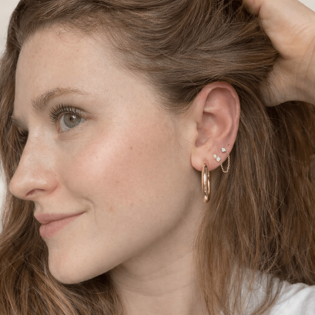 Pearl CZ Connecters-  Single