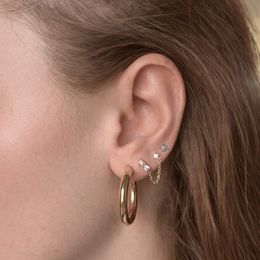 Pearl CZ Connecters-  Single