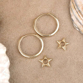 Star Huggie Hoops