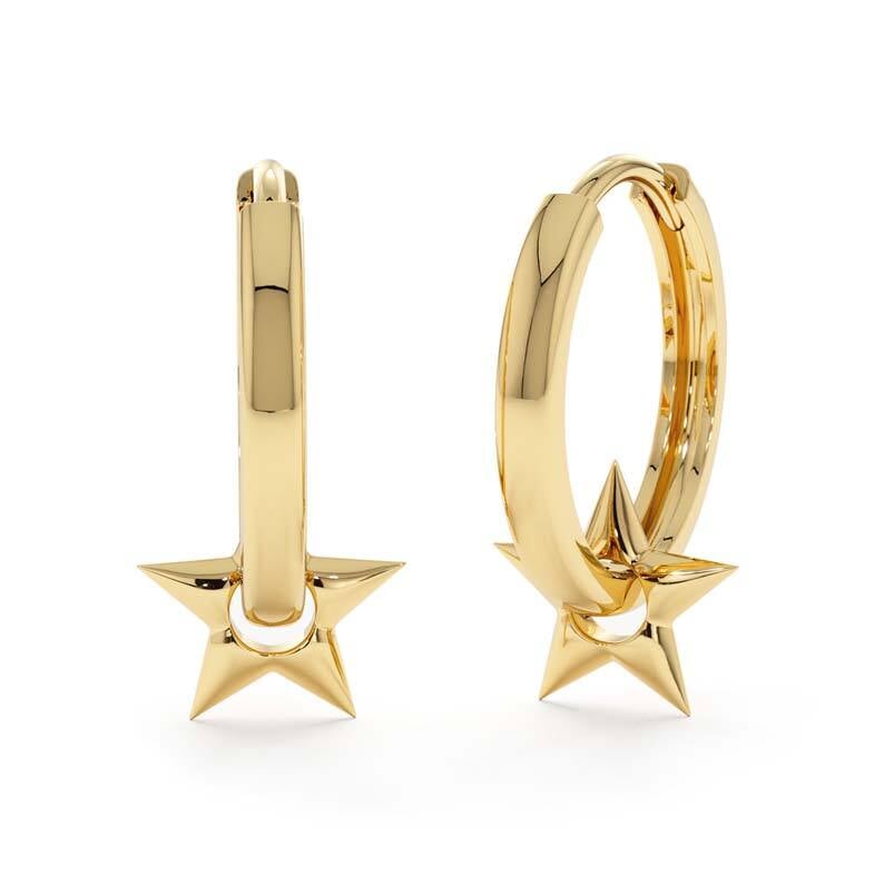 Star Huggie Hoops