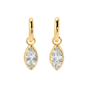 Sparkly Marquise Single Hoop Charm