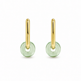 Hand-Torched Emerald Green Foam U Hoops