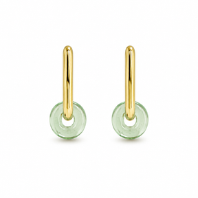 Hand-Torched Emerald Green Foam U Hoops