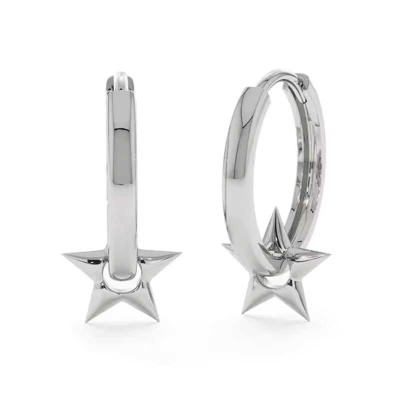 Star Huggie Hoops