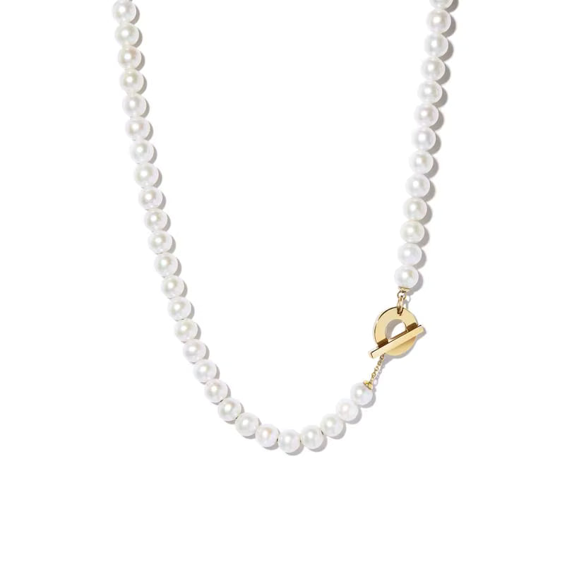 Pearl Necklace with Toggle Clasp
