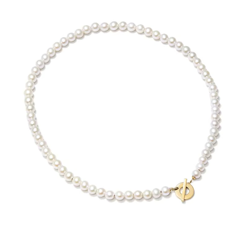Pearl Necklace with Toggle Clasp