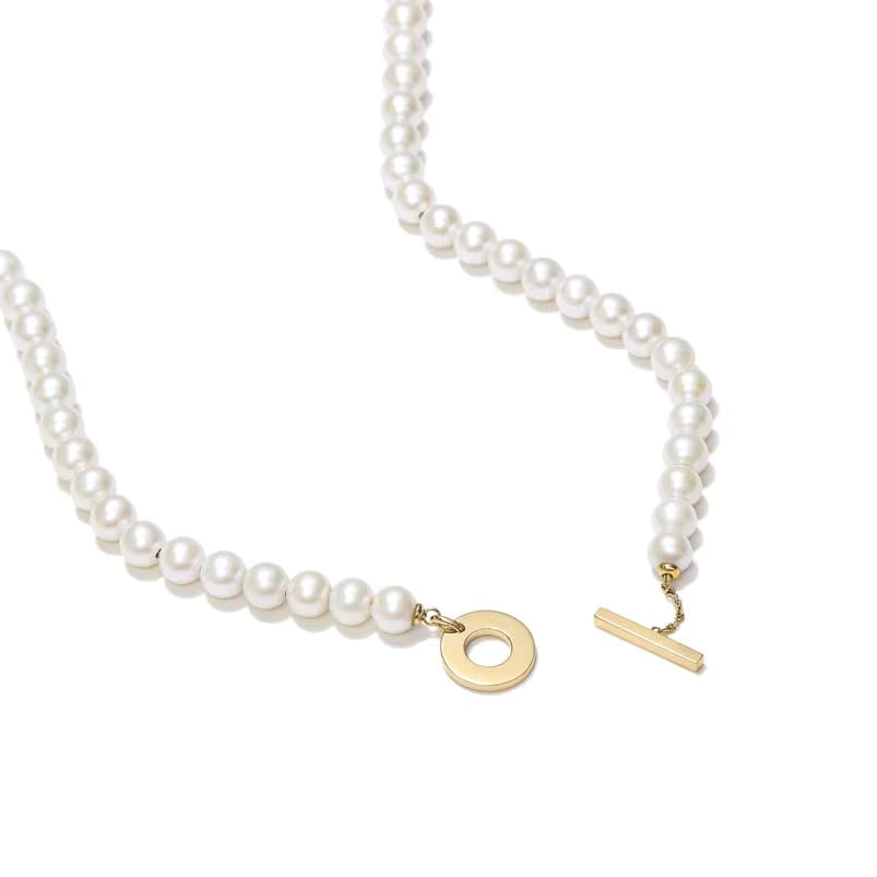 Pearl Necklace with Toggle Clasp