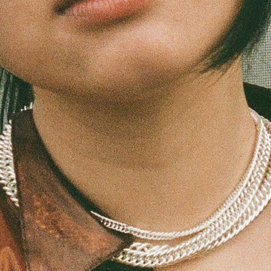 Hook Necklace Silver Beatrize Palacios