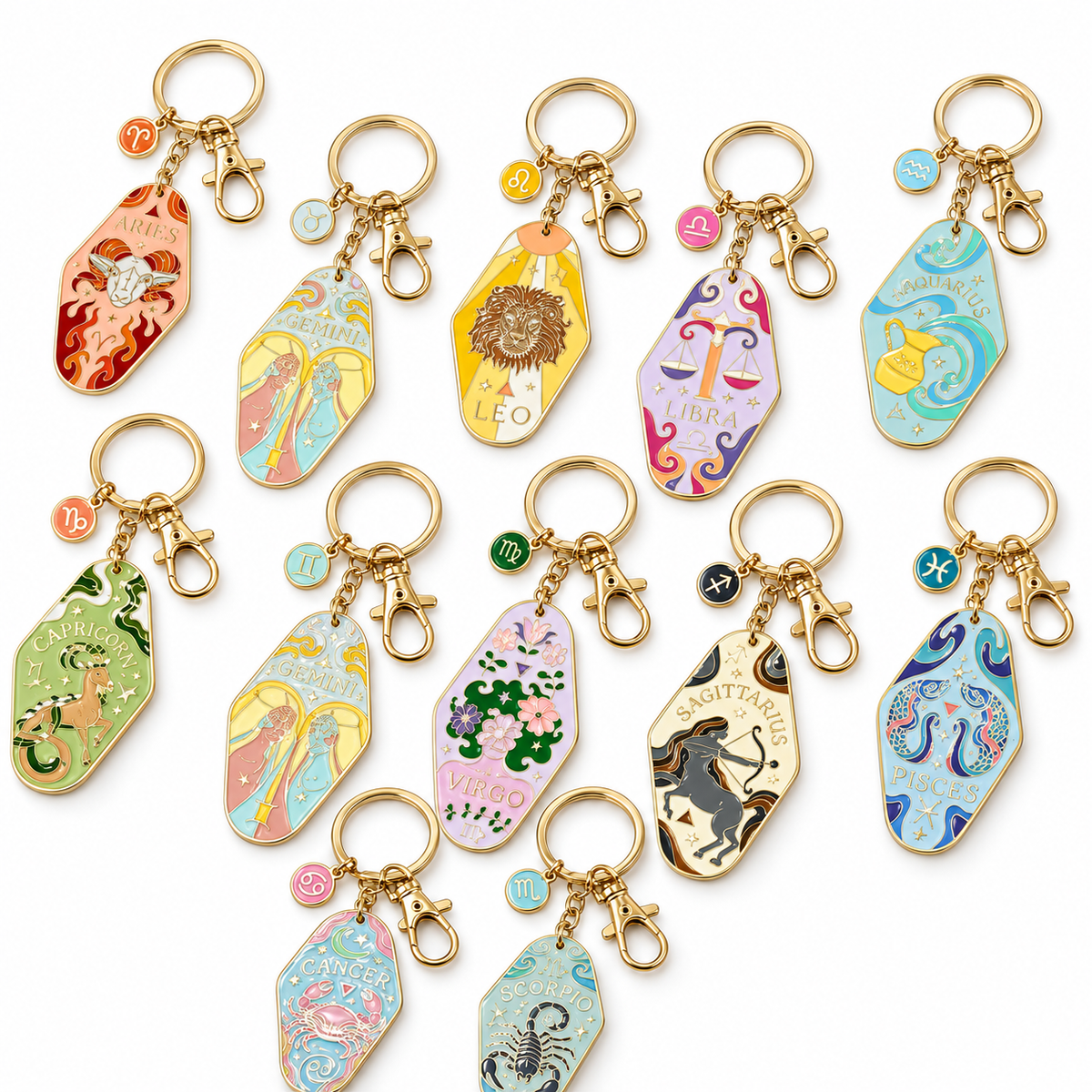 Zodiac Bag Charms/ Key Chains