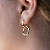 Braided Single Hoop Charm