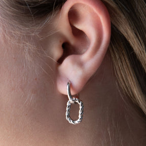 Braided Single Hoop Charm