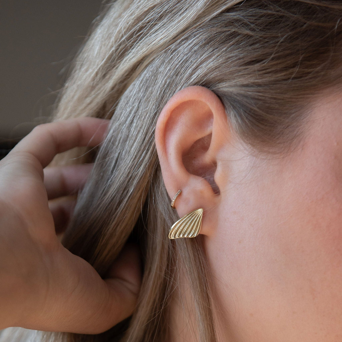 Butterfly Wing Stud Earrings